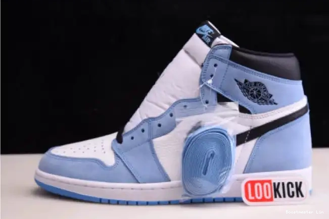 Boostmaster lin BLACK 1 WHITE BLUE UNIVERSITY RETRO 555088-134 JORDAN HIGH AIR 0505
